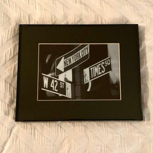 New York City Street Signs Black and White